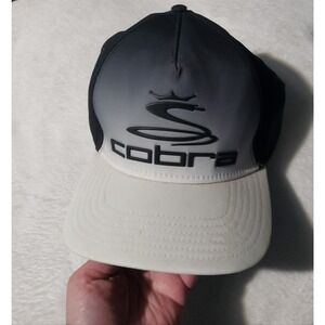 Cobra Logo Baseball Cap One Size Gray Black Adjustable Snap Back Hat Puma